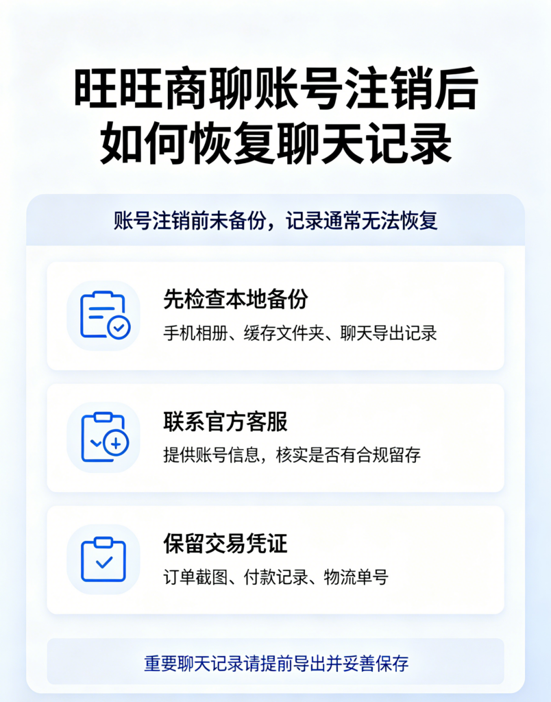 旺旺商聊注销恢复