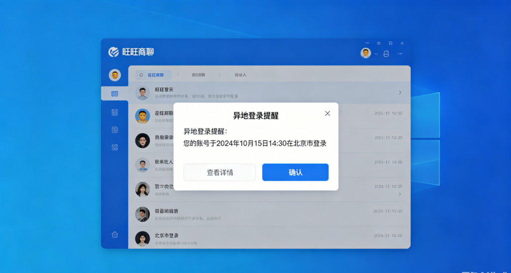 旺旺商聊异地登录