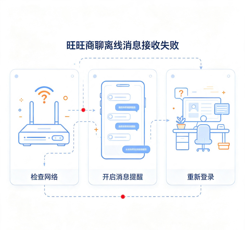 旺旺商聊收不到离线消息