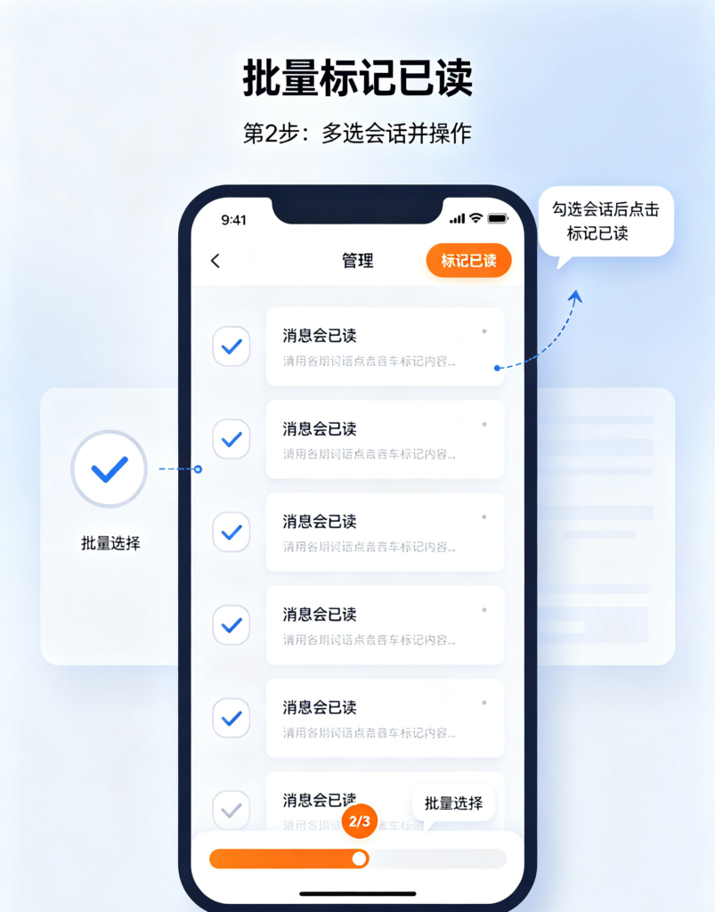 旺旺商聊批量标记已读